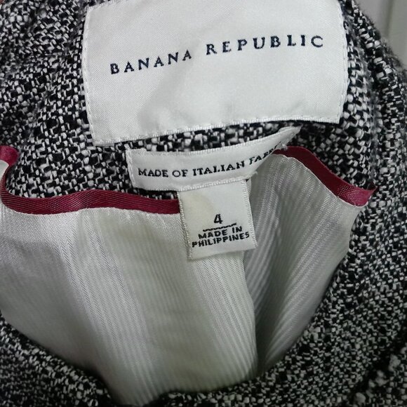 4 x $25 Banana Republic tweed jacket size 4 business casual preppy career - Picture 4 of 5